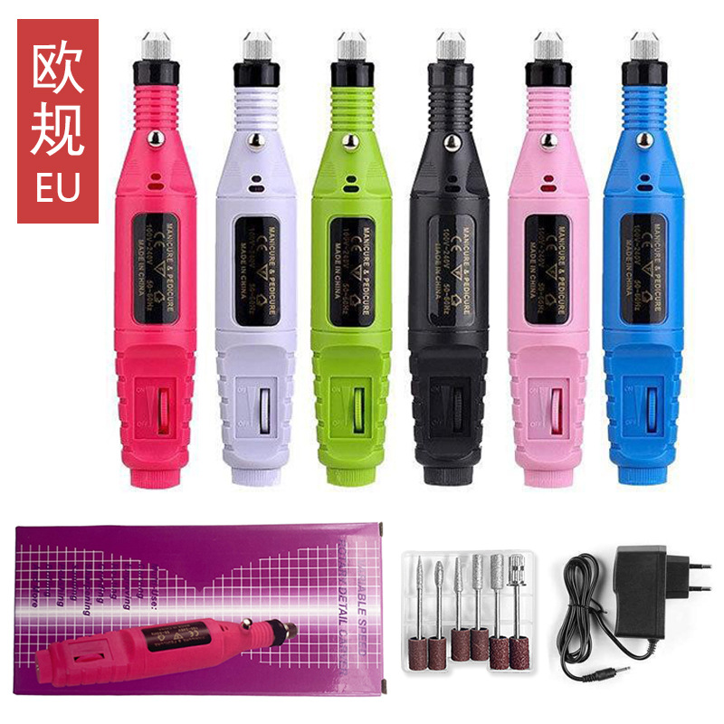Lijadora de uñas tipo bolígrafo mini herramienta de uñas enchufable pulido de uñas fábrica de lijadora de uñas portátil al por mayor