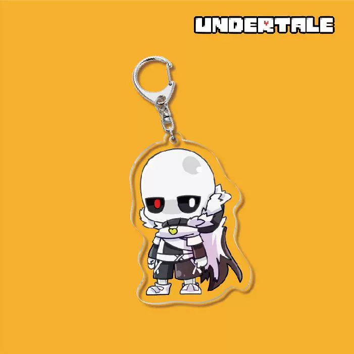 Ключодержащий брелок Undertale Frisk & Sans, акриловая подвеска около 5,5 см, кольцо из металла