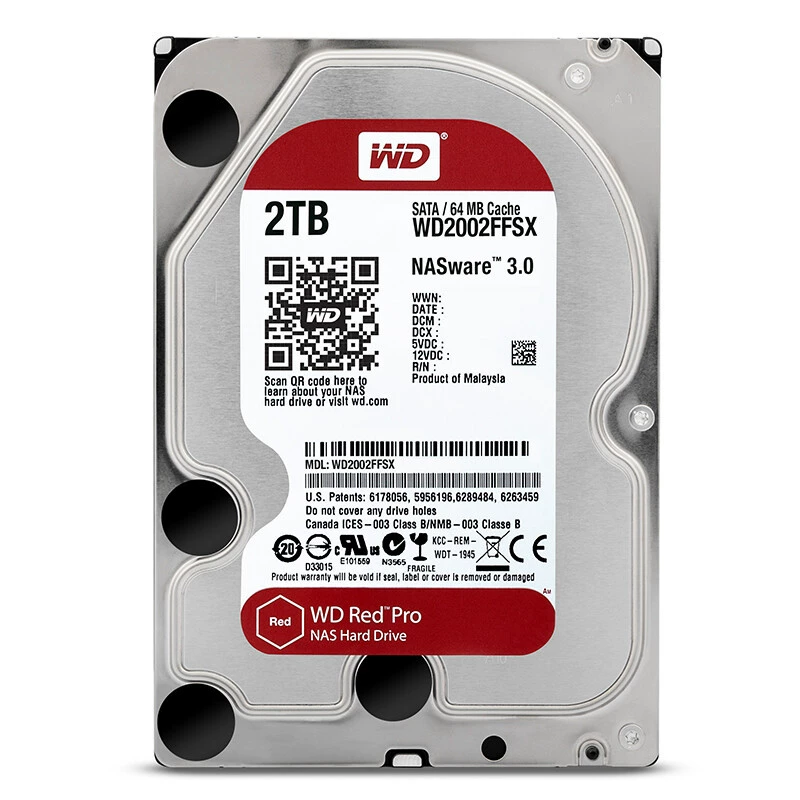 Жесткий диск для сетевого хранилища Western Digital (WD) Red PRO 2/4/6/8/10/16/18/20/22 ТБ