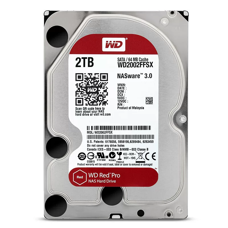 Жесткий диск для сетевого хранилища Western Digital (WD) Red PRO 2/4/6/8/10/16/18/20/22 ТБ