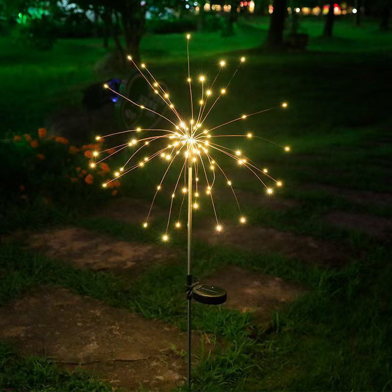 ソーラー花火ライト LED 銅線ライト屋外防水芝生タンポポライトクリスマス装飾ライト|undefined