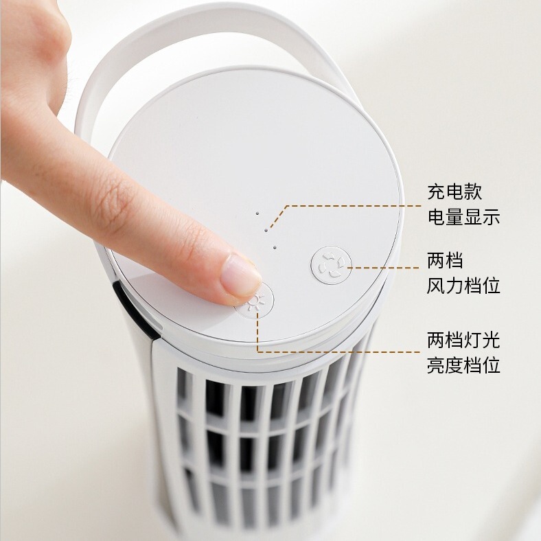 新しい USB ブレードレステーブルランプ小型ファンは多機能デスク子供部屋学生寮ファンを掛けることができます|undefined