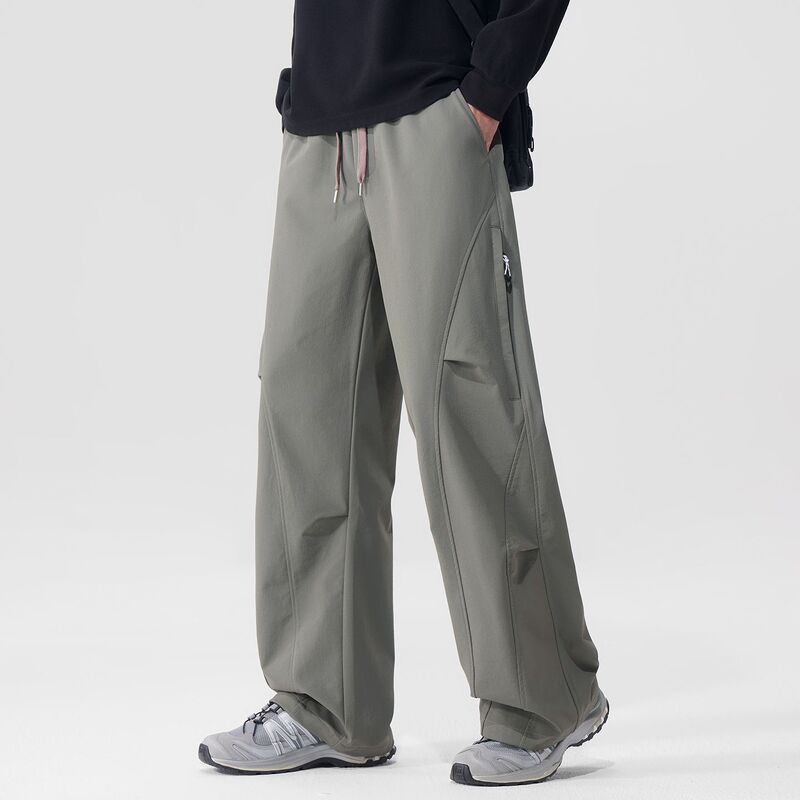 Shanggu Men's Autumn Trendy American Style Curved Wide-Leg Casual Pants Men's Loose Drapey Casual Long Pants Shanggu Men's Autumn Trendy American Style Curved Wide-Leg Casual Pants Men's Loose Drapey Casual Long Pants