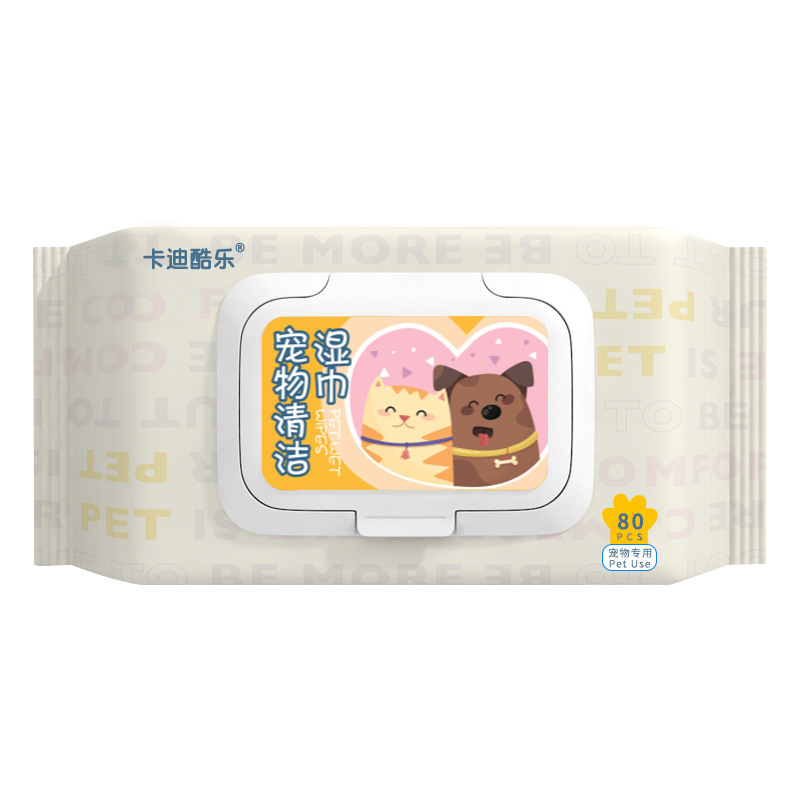 Meianju ペット用ウェットティッシュ 80 パック 犬猫用 涙やけ・体掃除用 洗わない消臭ウェットティッシュ|undefined