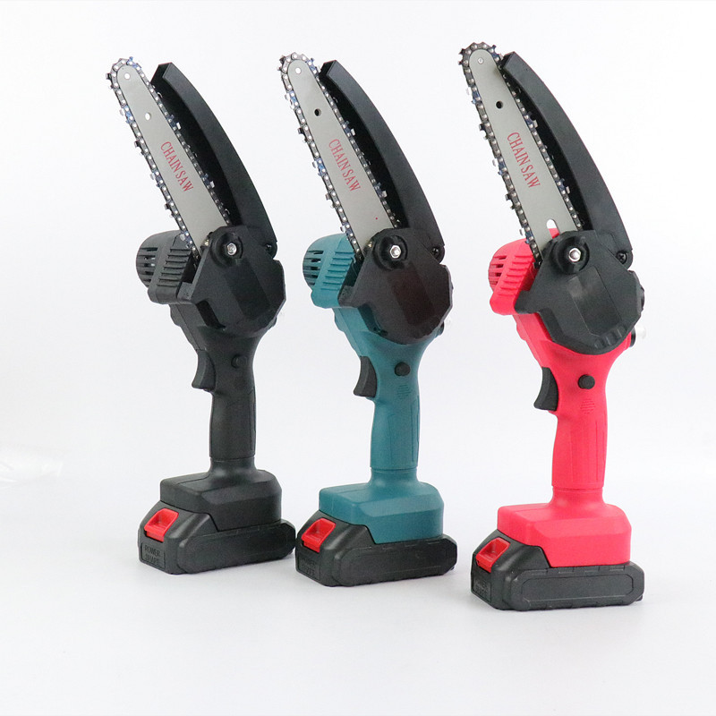 手持迷你锯 电动修枝锯 充电式小型伐木园林电锯 无绳锂电电链锯