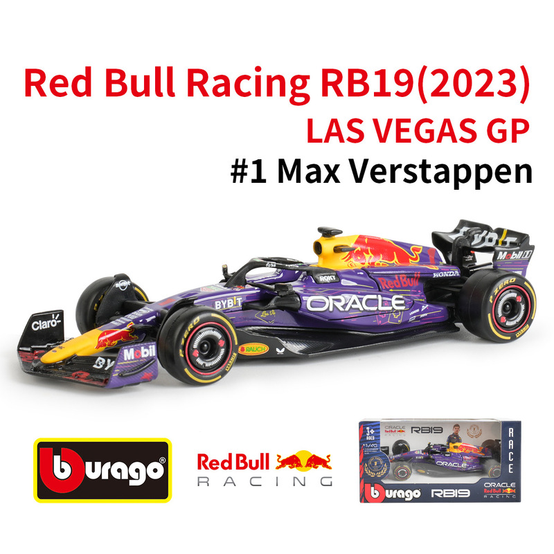 Bemego Red Bull RB19 F1 Car Model Formula Racing Car Model Simulation Alloy Las Vegas 2023