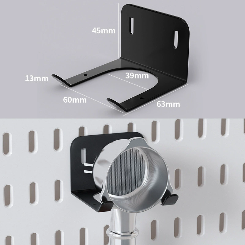 Perforated pegboard kitchen wall panel, modular thickened panels with accessories, white/black