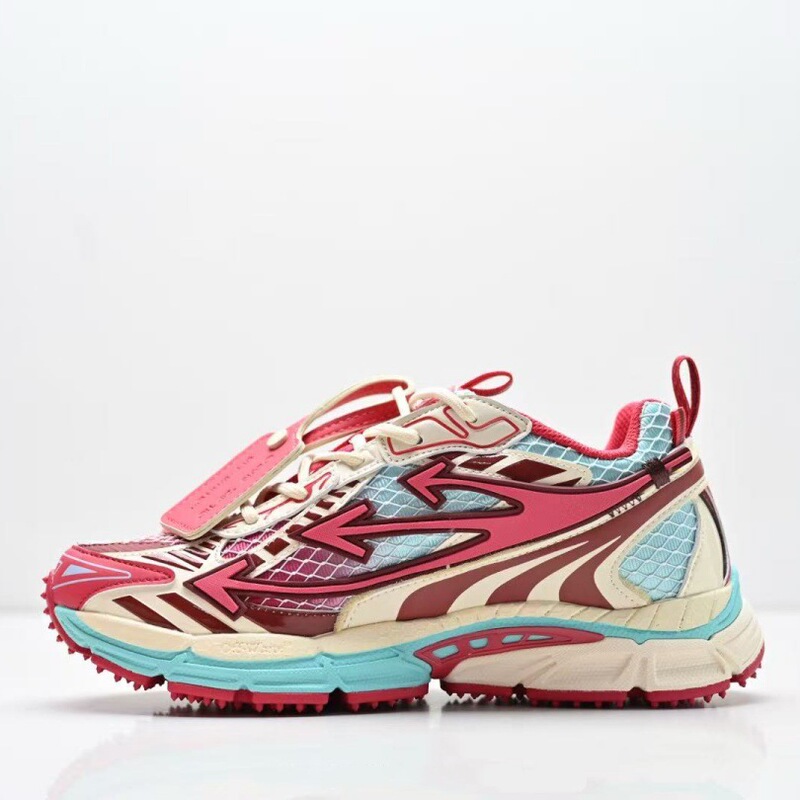 OFF-WHITE drawstring sneakers with outdoor-style arrow stitching decoration, casual outdoor shoes OFF-WHITE drawstring sneakers with outdoor-style arrow stitching decoration, casual outdoor shoes