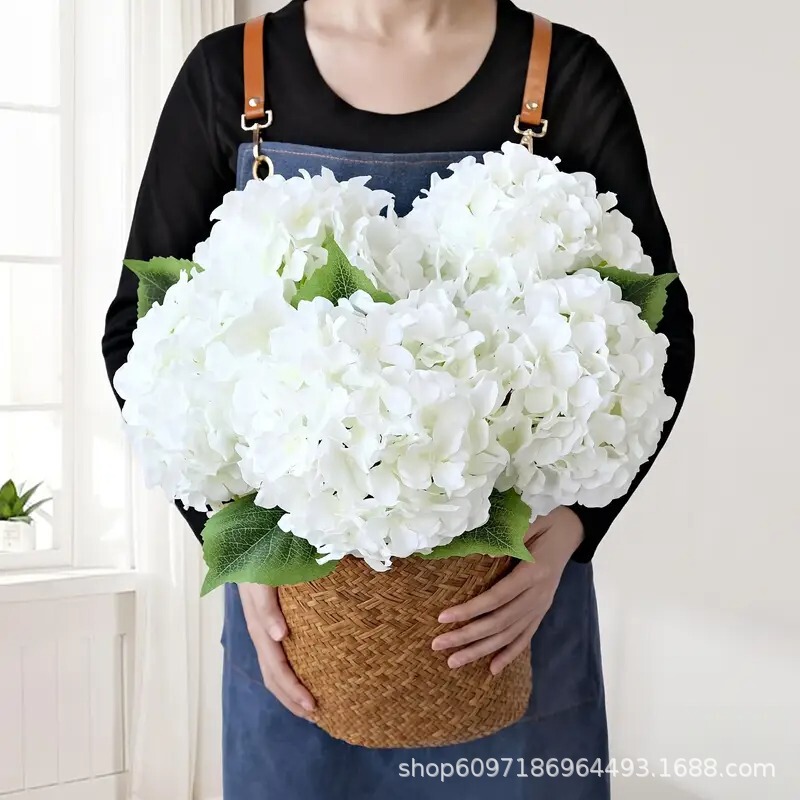 1 Piece of Milky White Hydrangea Decorative Flower Amazon Temu Popular Flower Home Decoration