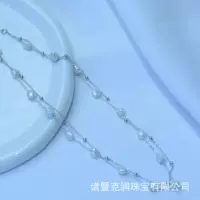 Барочный жемчуг Разбитый Серебряный жемчуг Полное звездное возрождение жемчужного ожерелья Ретро пригородное ожерелье