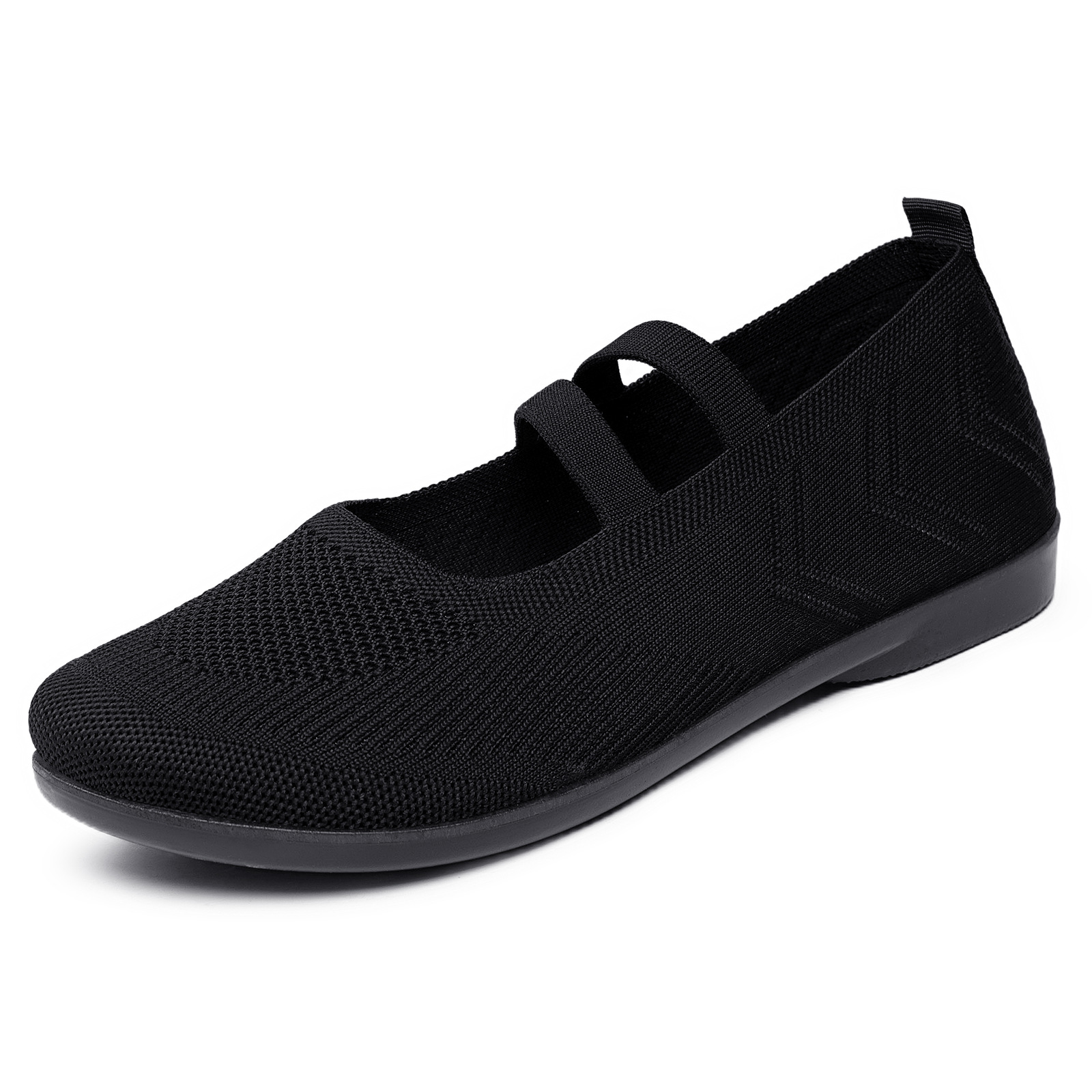 Zapatos de mujer transfronterizos superficiales con un pedale de suela suave no cansados zapatos de mujer tejidos transpirables zapatos de tela anchos zapatos