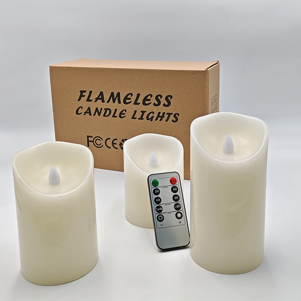 Vela LED Electrónica de Parafina Parafina Efecto de Llama Simulada para Bodas y Decoración del Hogar