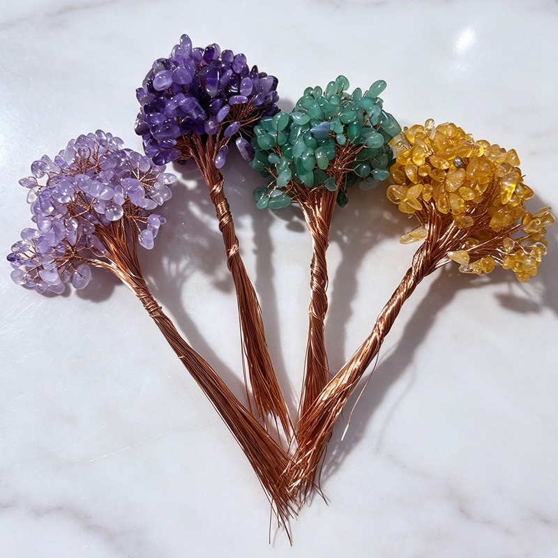 Factory direct citrine fortune tree ornaments scattered string flowers semi-finished amorphous gravel accessories wholesale supply