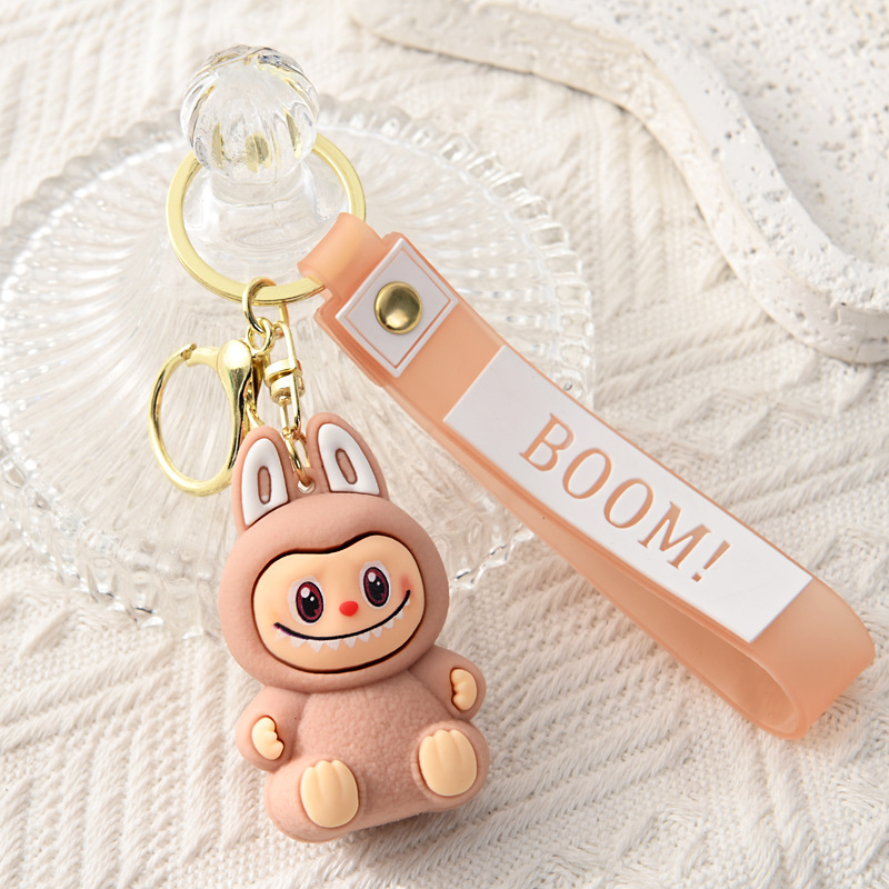 漫画 labubu キーホルダーシリコーンかわいいカーバッグ小さなギフト表現 labubu キーチェーン卸売|undefined