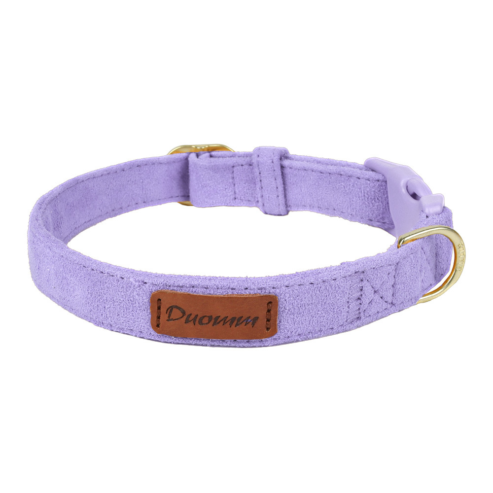 Transfronterizos mascotas de lana collar conjunto de cuerda de tracción suave piel de algodón microfibra ecológico collar de perro cuerda de perro