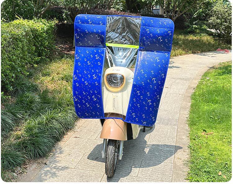 Suitable for Electric Motorcycle Front Windshield Pedal Battery Car Windproof Cover High-Definition Widened Rain Cover Winter Four