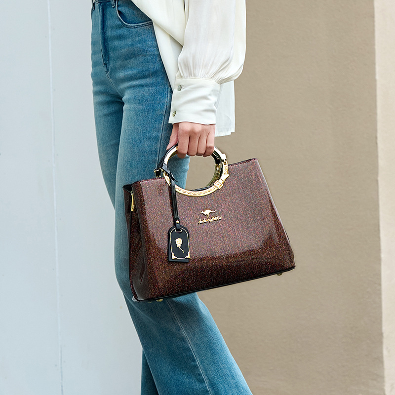 Bolso de moda transfronteriza nuevo bolso de mujer bolso de alta calidad bolso de mujer bolso de hombro canguro brillante bolso de mano