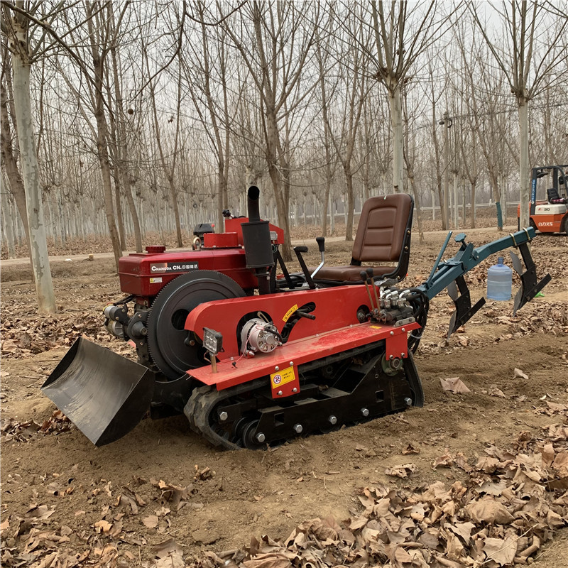 履带式小型履带微耕机 25马力链轨趟地机 大马力履带式松土犁地机
