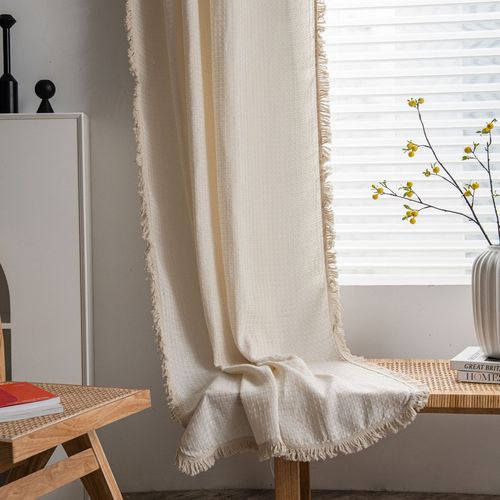 Emmenqi Yun Window Covering Set Honeycomb Solid Color American Kitchen Curtain Polyester Sheer Semi-Darkening Direct Manufacturer Supply