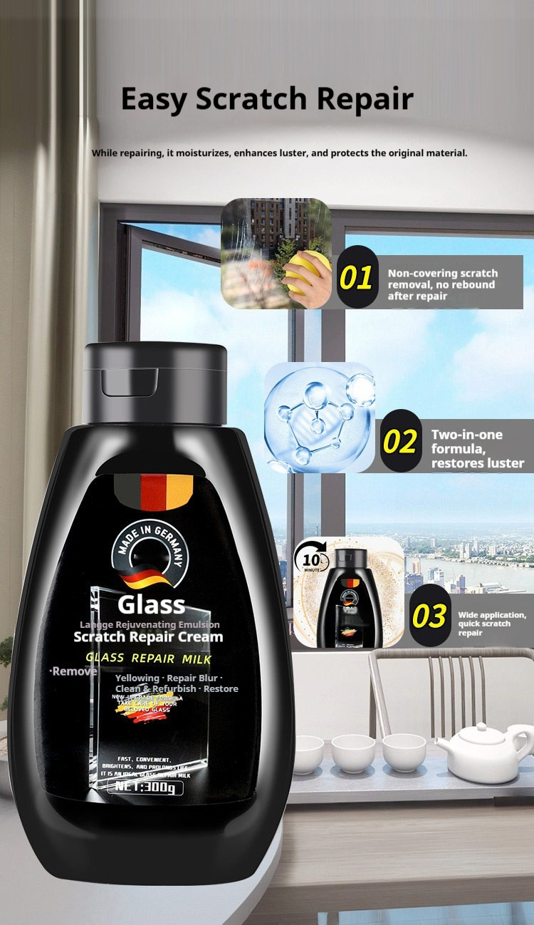 Cross-Border Special Supply of Glass Scratch Removal Polish for Home Countertops, Doors, Windows, Car Windows, and Windshields