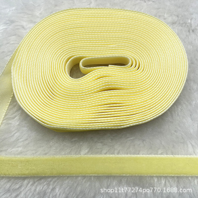 Fabricantes al por mayor 1CM hechos a mano embalaje de regalos de cinta de lana unilateral cinta de cebolla cinta de terciopelo decoración DIY