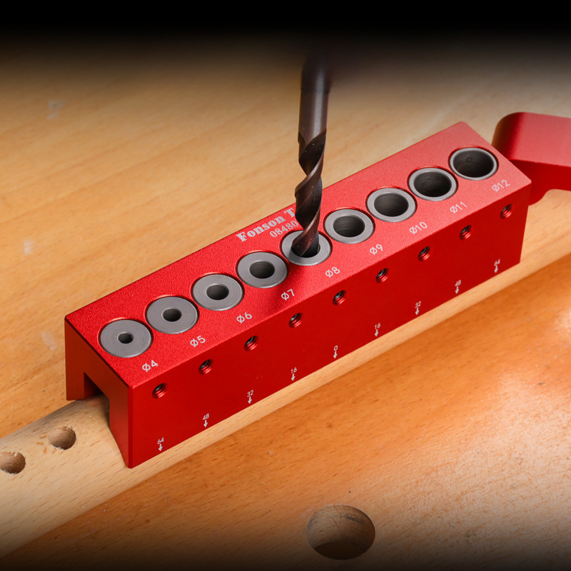 08480B 목공 구멍 탐지기 사각형 나무 45 도 드릴 라운드 막대 구멍 위치 보조 도구 FENGSEN 도구