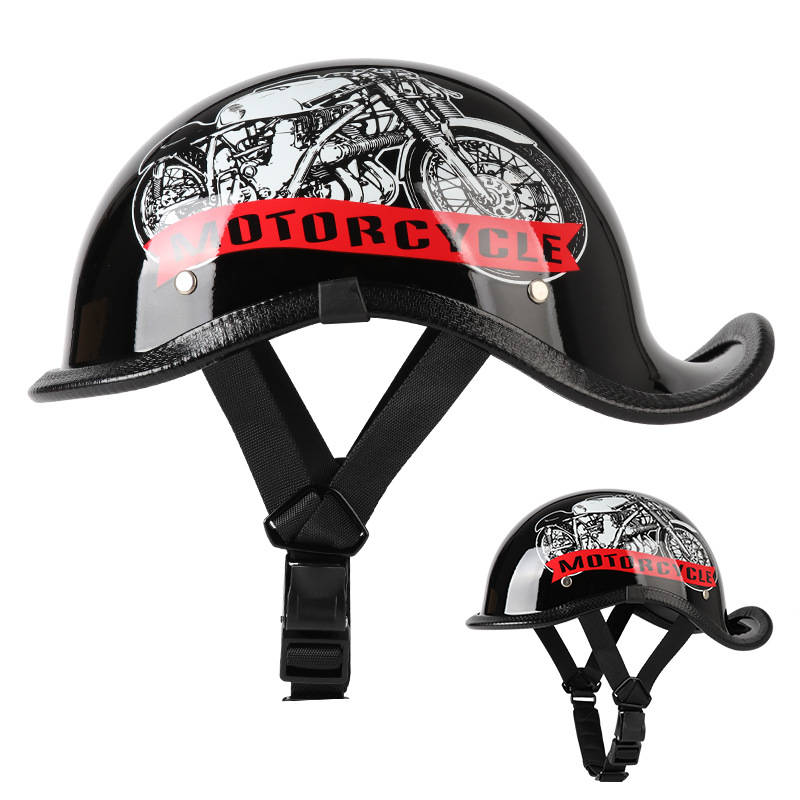 New National Standard 3C Certified Flip-Up Helmet, Japanese Retro Style Half Helmet for Men and Women, Electric Motorcycle Helmet for Riding
