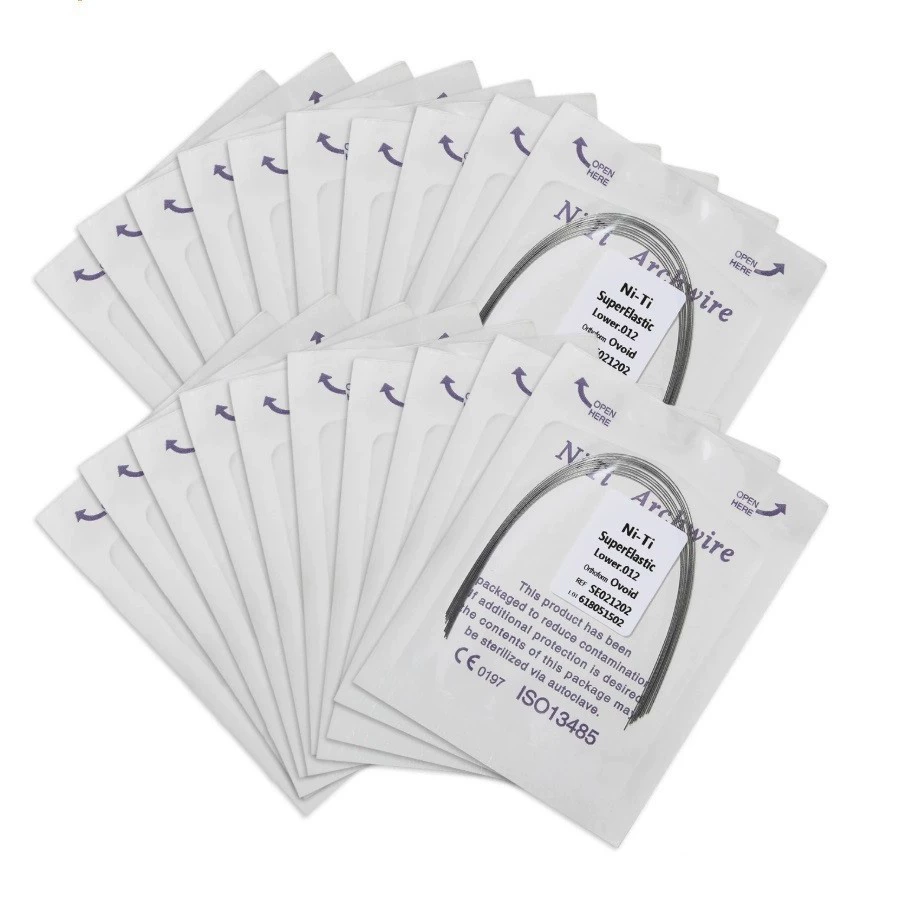 Ортодонтические проволоки из никель-титанового сплава, квадратные и круглые проволоки для коррекции зубов