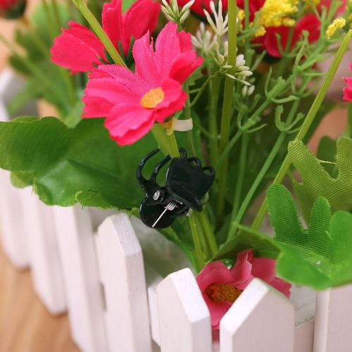 Orchid clip, traceless branch holder, indoor vine clip, grab hook artifact, plant green radish growing upward, butterfly clip