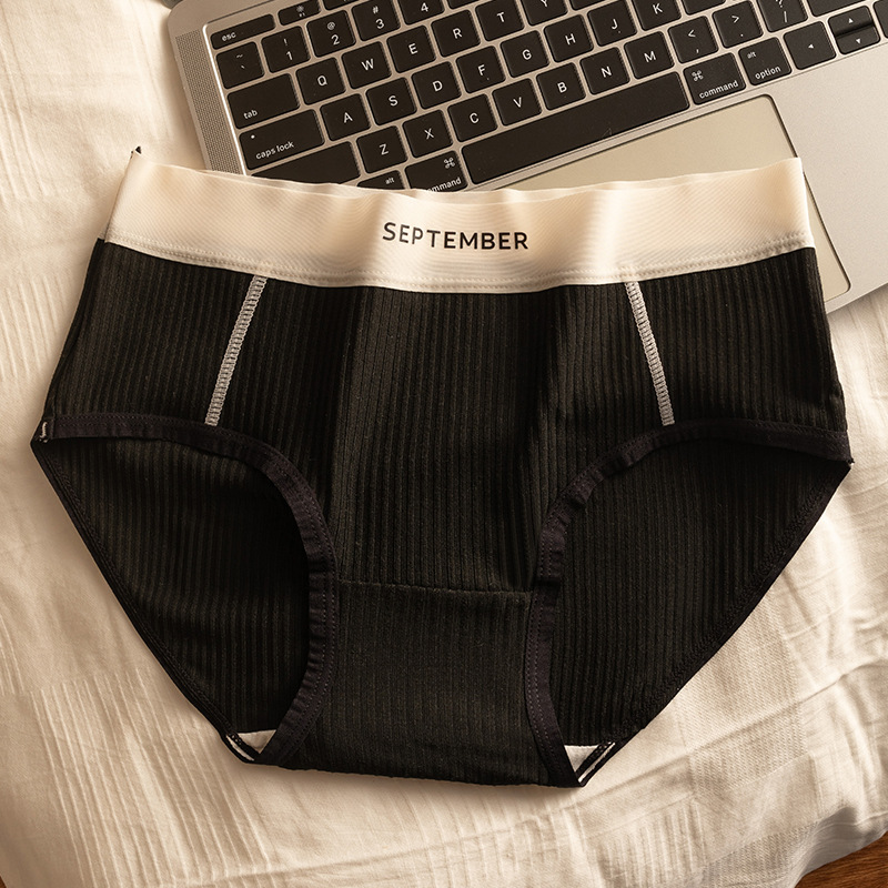 Ropa interior niña algodón puro antibacteriano 100% algodón entrepierna cintura media sin costuras Maillard deporte no tapado ropa interior de mujer