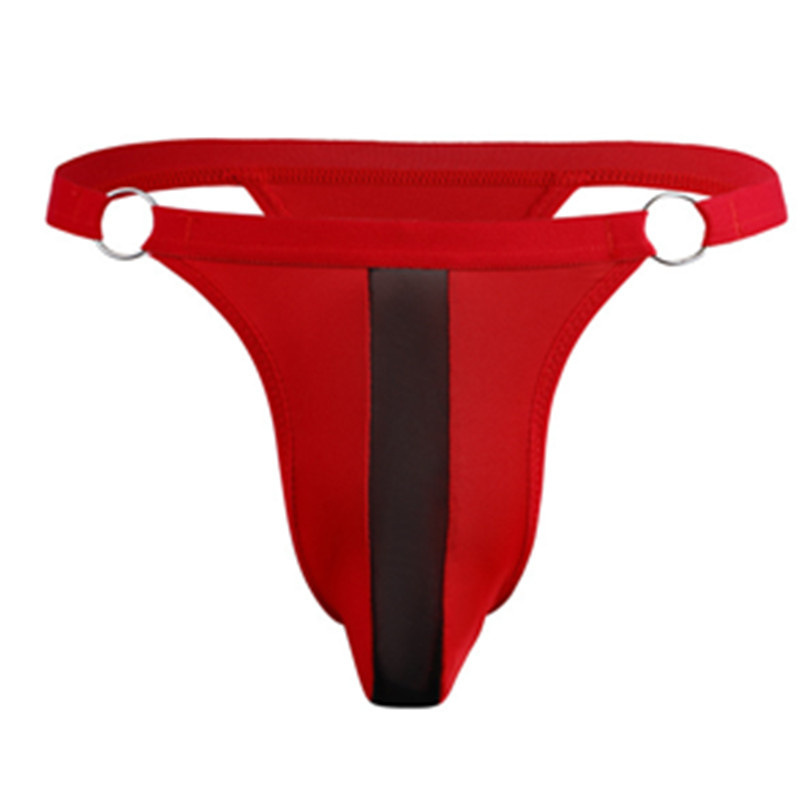 Men's Colorblock Flirting Underwear Temptation Broadband Stretch Thong T-Pants
