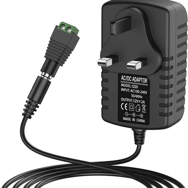 12V2A 3A power adapter with adapter connector 24V terminal male and female connectors for surveillance and security power supply