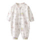 Summer Newborn Jumpsuit Baby Air-conditioned Room Thin Boneless Pajamas Long-sleeved Climbing Clothes Baby Spring and Autumn Home Clothes