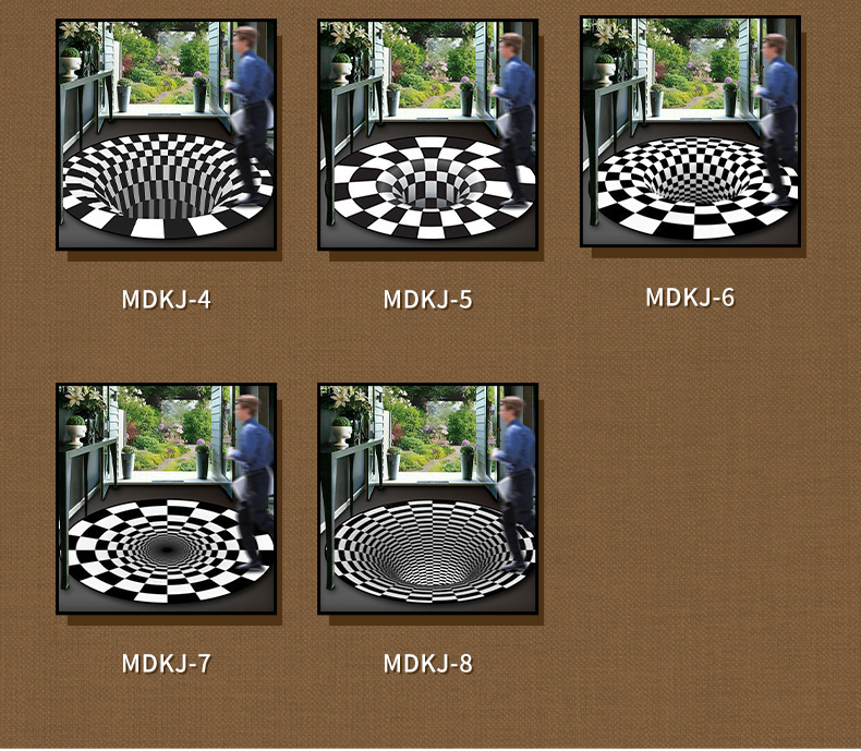 地垫地毯,客厅地毯,卧室地毯,防滑地垫,眩晕地毯,3D旋涡地垫