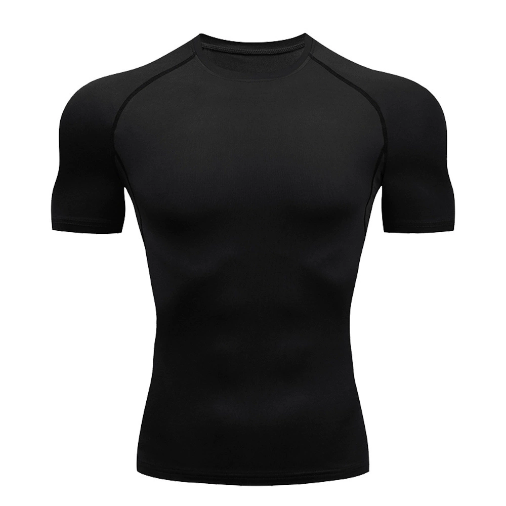 (Кросс-бордерная торговля), мужские бюстгальтер shapewear быстрой скорости, спортивная футболка для зала, с коротким рукавом, плотная