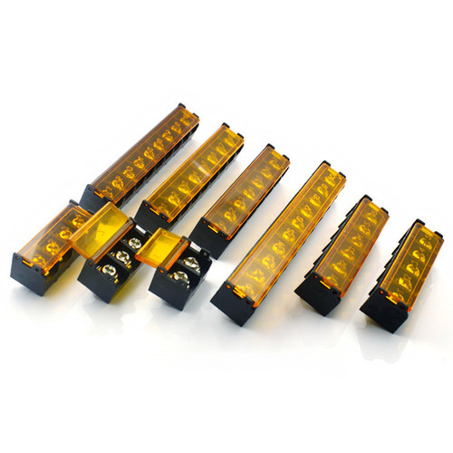 HB9500-9.5mm coverless and yellow cover barrier type terminal block 2P/3P/4P/5P/6P black barrier type