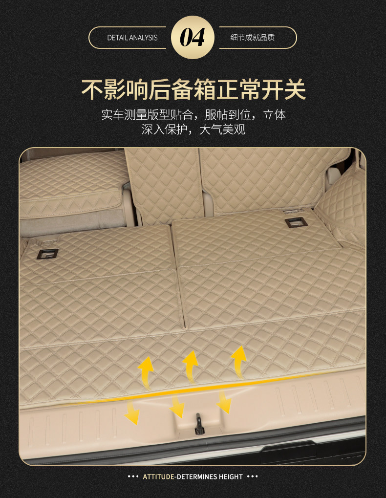 23-25 New Model Land Cruiser Trunk Mat Lc300 Full Surround Rear Compartment Mat Lc71 Land Cruiser Modification