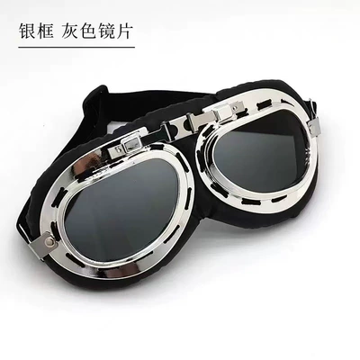 helmet motorcycle helmet safety riding Motosiklet kaskı (dəbilqə) - black-goggles-free-size