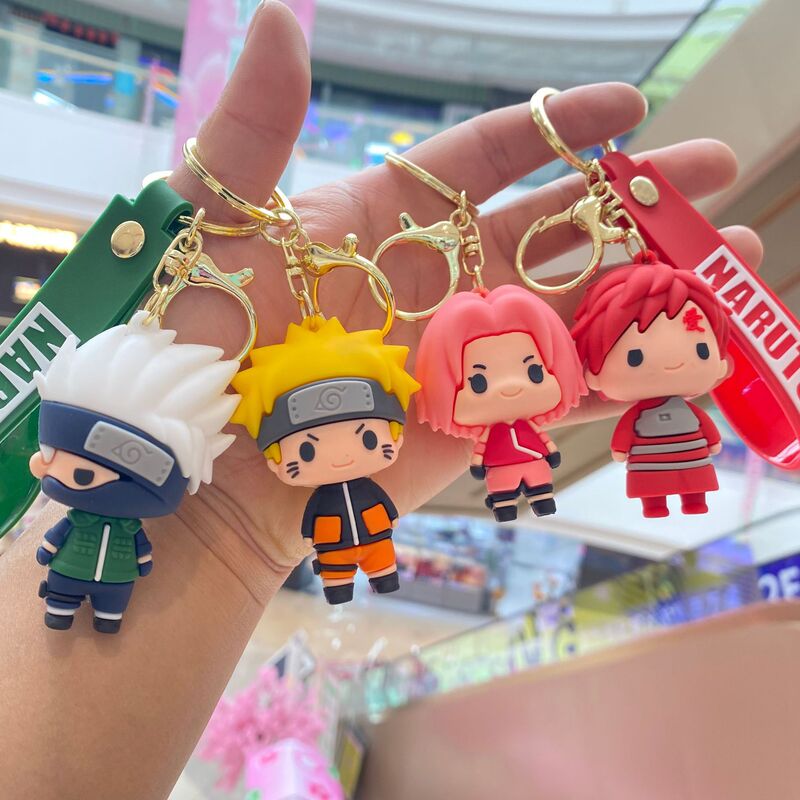 New Naruto cartoon doll key chain Naruto Kakashi key pendant I love Luo car key chain New Naruto cartoon doll key chain Naruto Kakashi key pendant I love Luo car key chain