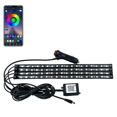 Other lights, Atmosphere Light Led Decorative Light One - 18-lights-drag-four-64-color-app-sound-control-cigarette-lighter-12v-bagged