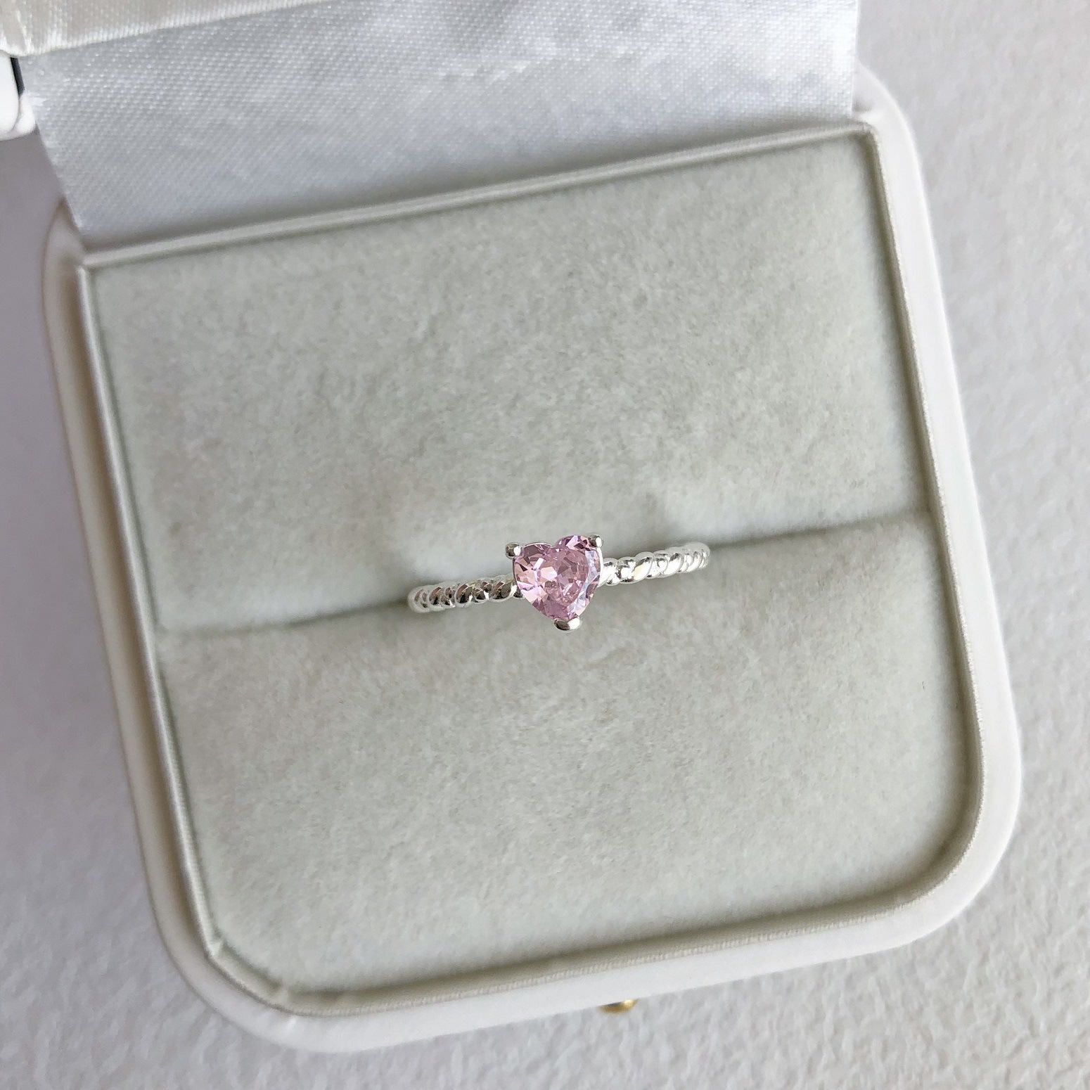 5g Weight Zircon Inlay Material Rings Classification 6, 7, 9 Ring Size 1 Piece Quantity Holiday, Daily Occasion 925 Sterling Silver Material Heart Shape, Bow Knot Pattern Women's Gender Plating, Inlay Design Sweet, Shiny Style 925 Sterling Silver Zircon Heart Shape Bow Knot Rings 30