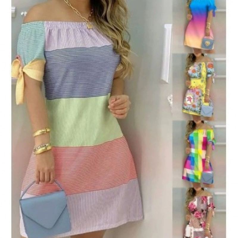 Спотовые трансграничные AliExpress Independent Station модные сексуальные женские платья с принтом