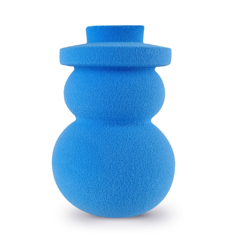 후드가있는 다크 블루 눈사람