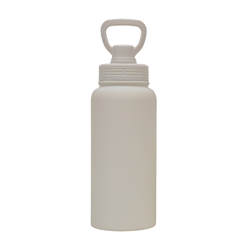 Nuevo termo de venta caliente de 1L hervidor deportivo de vacío portátil de boca ancha de gran capacidad con tubo de succión de mano portátil taza de agua