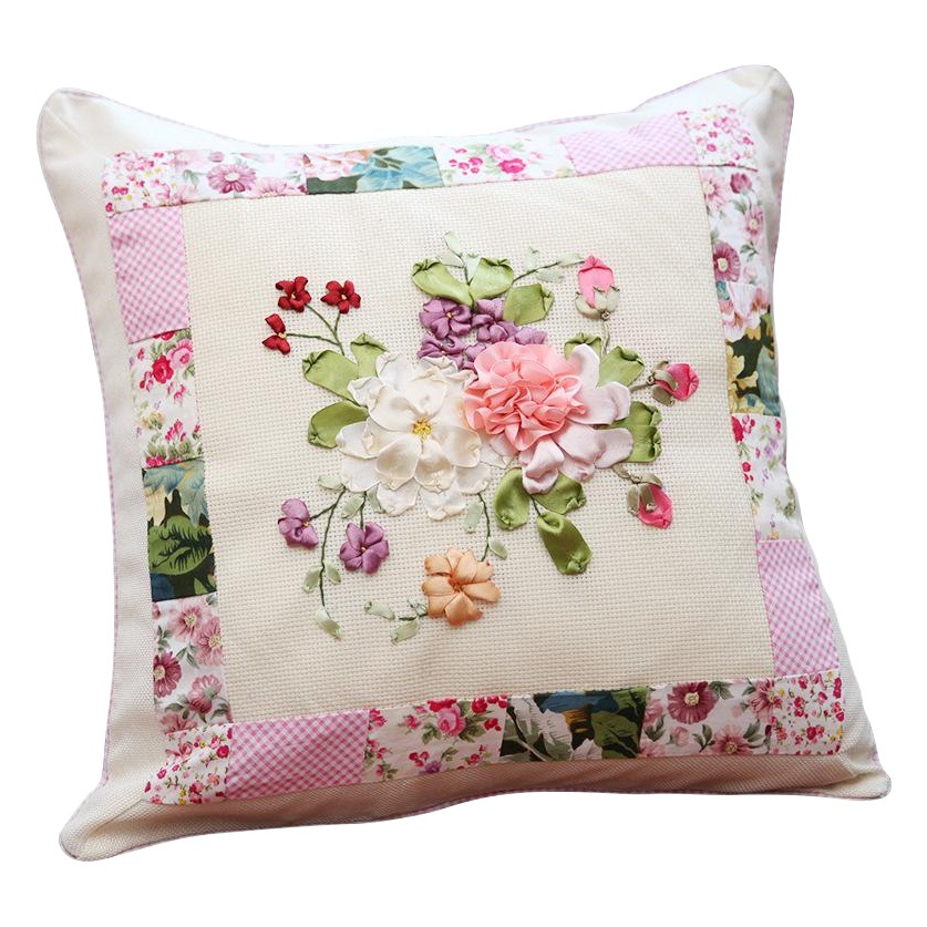 Bordado DIY material almohada edredón bordado cinta tridimensional Oficina transfronteriza suministro siesta sofá cojín del coche