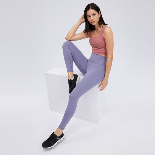 Merillat Merillat  New Yoga Pants Women's High Waist Tight Stretch Running Nine-Point Fitness Pants