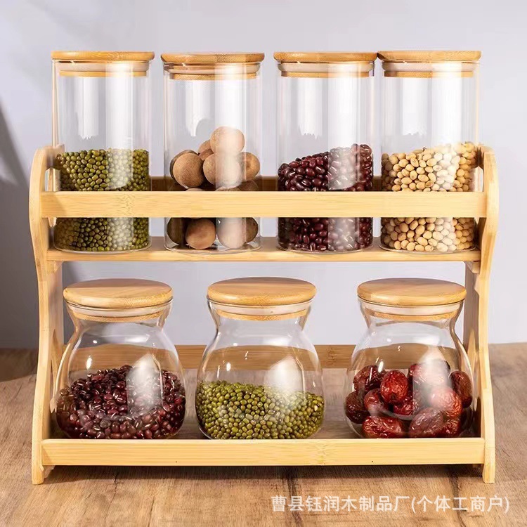 Oil and salt tank seasoning tank multi-layer storage rack household storage rack kitchen embedded storage display cabinet cross-border