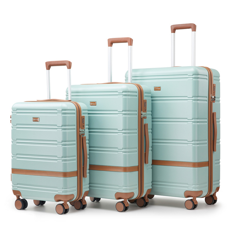 Explosion-proof zipper expansion layer three-piece luggage case abs scratch-resistant luggage case suit travel check-in luggage wholesale