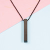 Fashionable rectangular necklace stainless steel, three dimensional pendant, simple and elegant design, European style, mirror effect