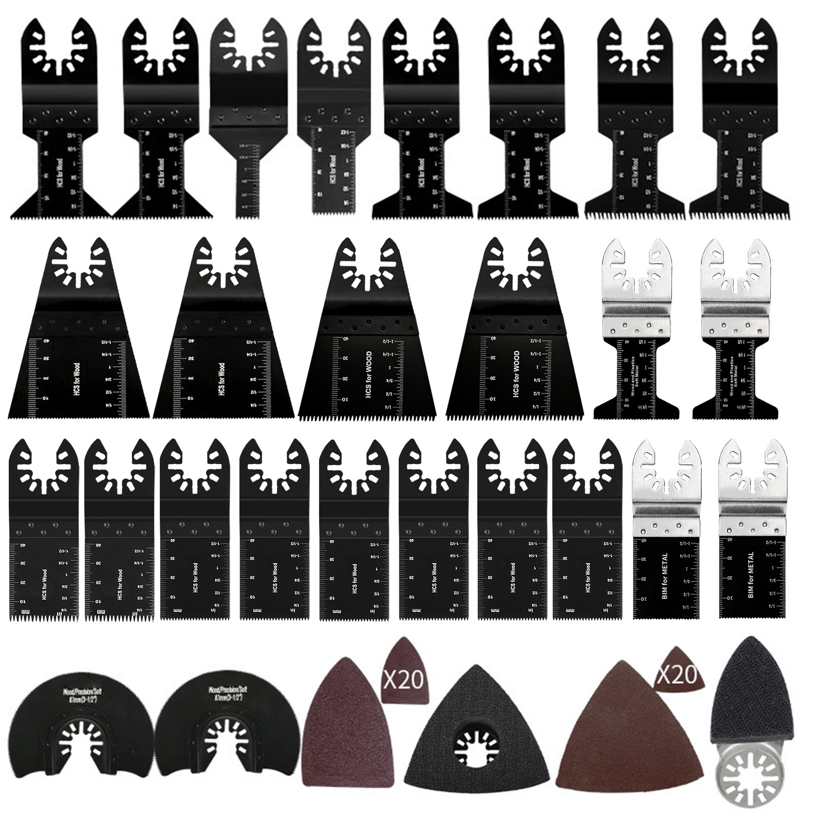 厂家68pcs万用宝配件套装 摆动机打磨锯片 修边机工具 批发